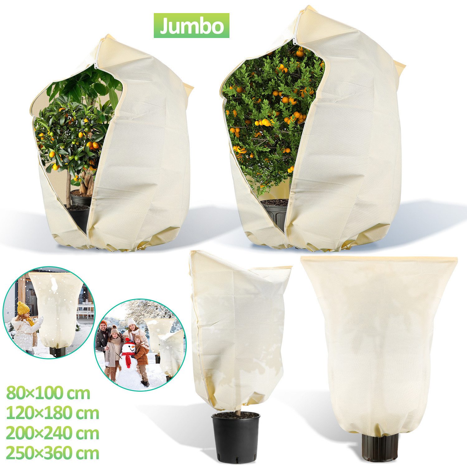 Clanmacy Winterschutzvlies Winterschutz 120x180cm, Winterschutzhülle,für Pflanzen 100g/