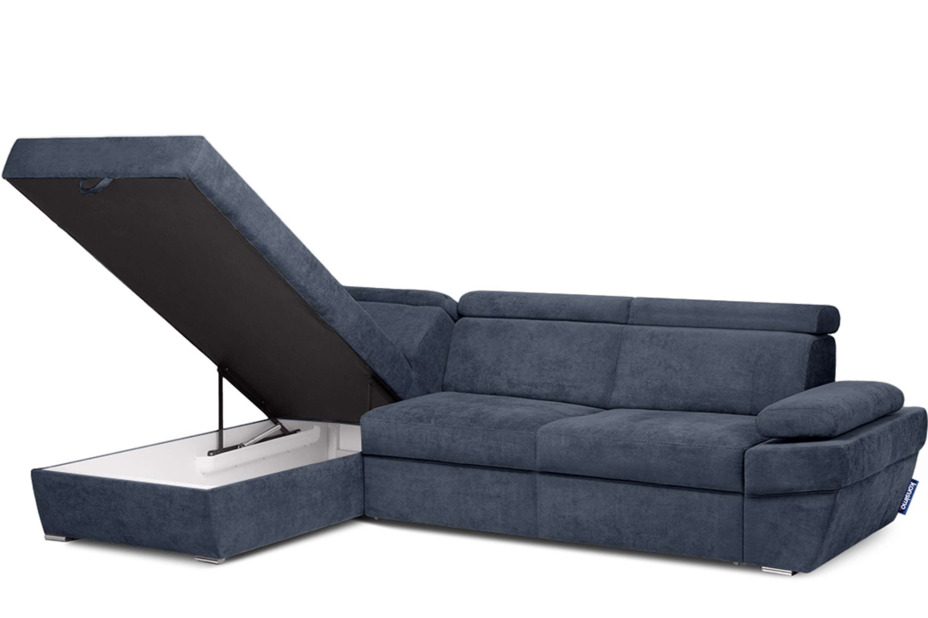 KONSIMO® Ecksofa RATLO Ecksofa, mit Bettfunktion und Bettkasten,verstellbare Armlehne/Kopfstütze