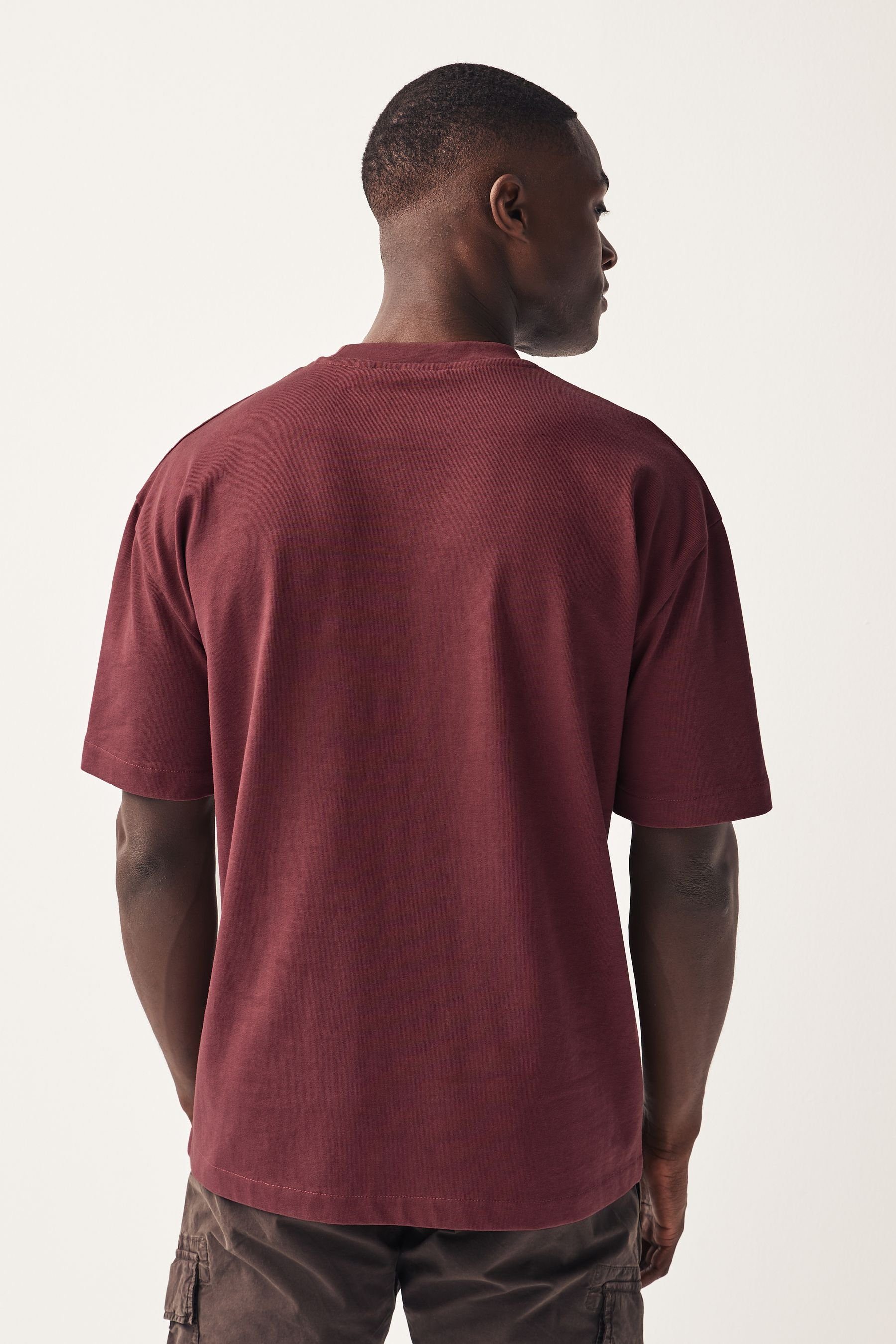 Next T-Shirt T-Shirt (1-tlg) Dark schwerem Stoff aus Pink