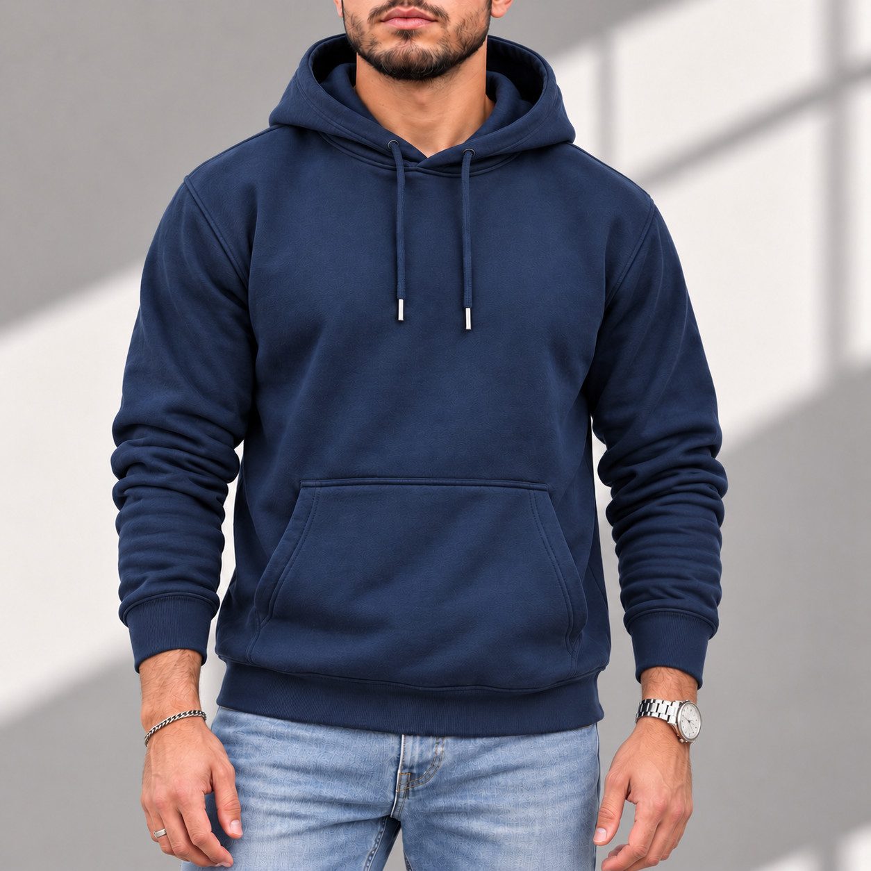 S&S Kapuzensweatshirt Hoodie Herren Kapuzenpullover Moderne Sweatshirt Baumwollmischung (Packung, 1-tlg) Fleece Pullover Hoody