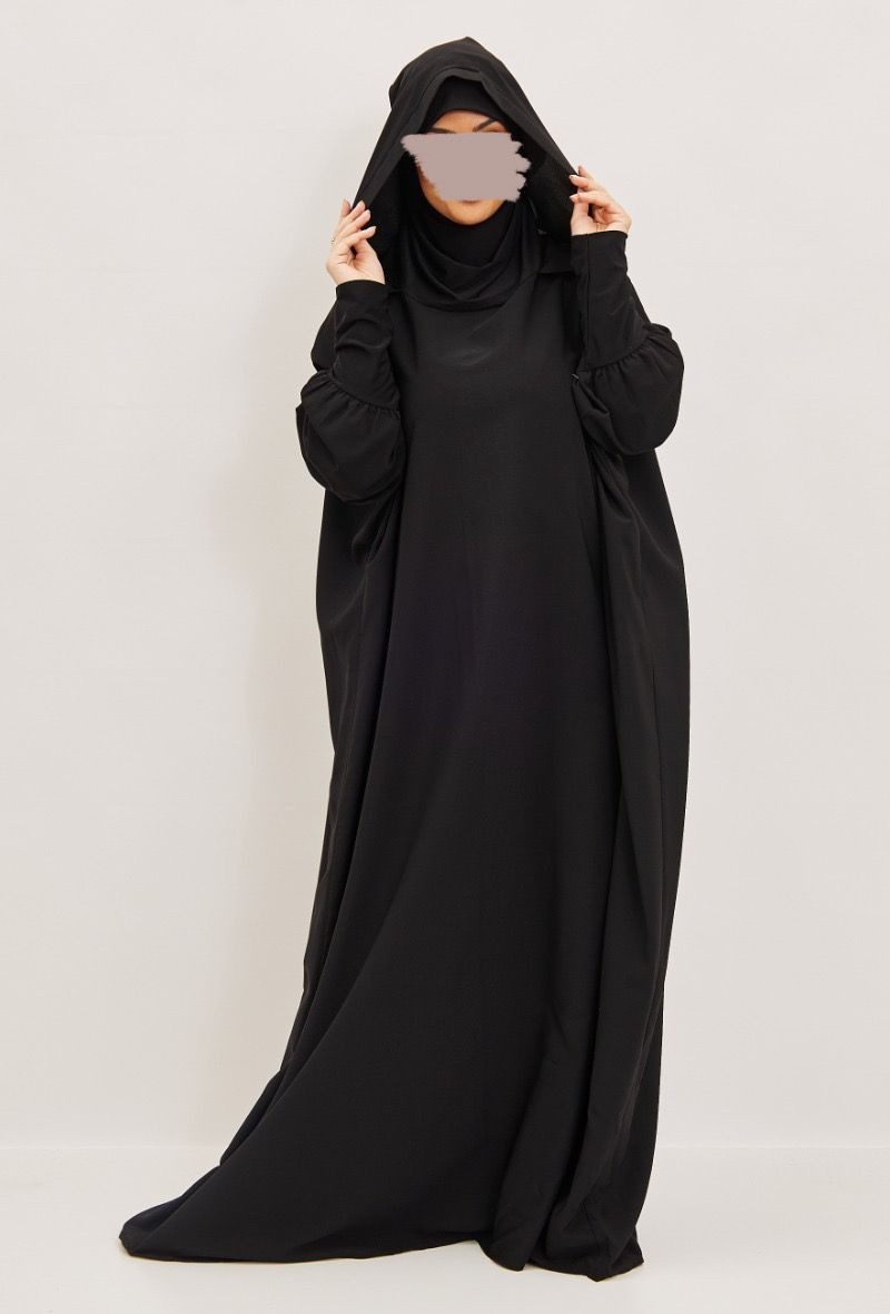 Aymasal Maxikleid Einteiliger Jilbab Hoodie Gebetskleid integrierter Hijab Kapuze Einteiliger Jilbab Hoodie, Kapuze, Locker