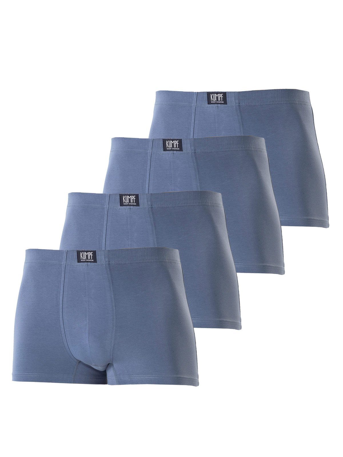 KUMPF Retro Pants 4er Sparpack Herren Pants Bio Cotton (Spar-Set, 4-St) hohe Markenqualität stahl