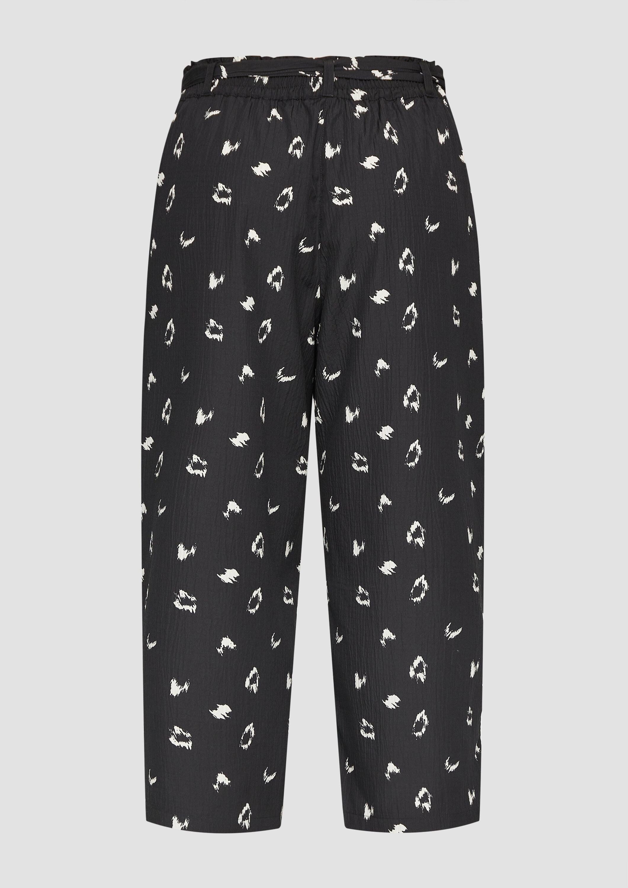 QS Culotte Hose Kurze Schlupfhose mit Bindeband und Elastikbund