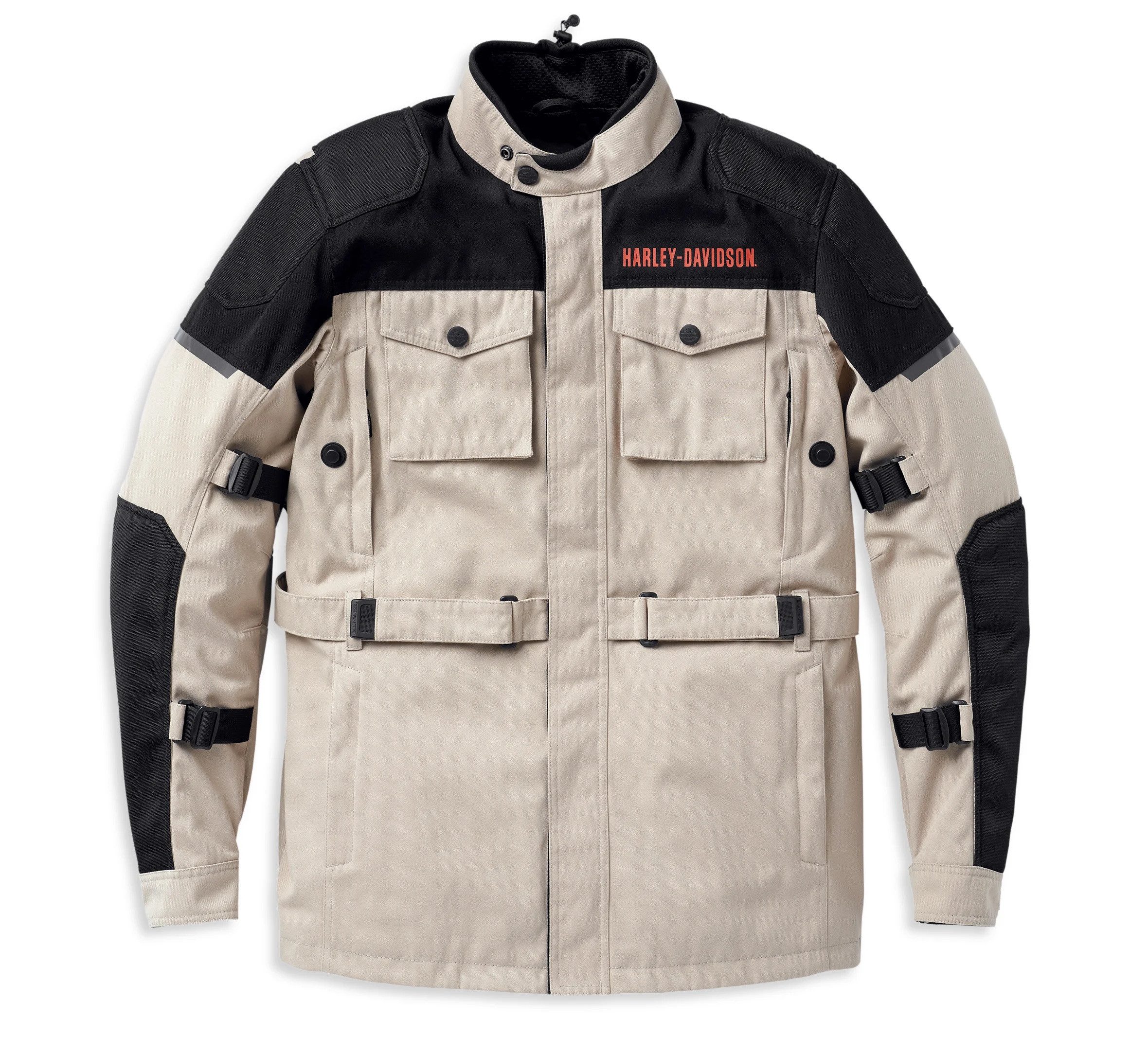 HARLEY-DAVIDSON Schutzjacke Herren Motorrad Quest Triple Vent System Biker Protektorenjacke, Eine Innentasche mit Reißverschluss und Mediaport.