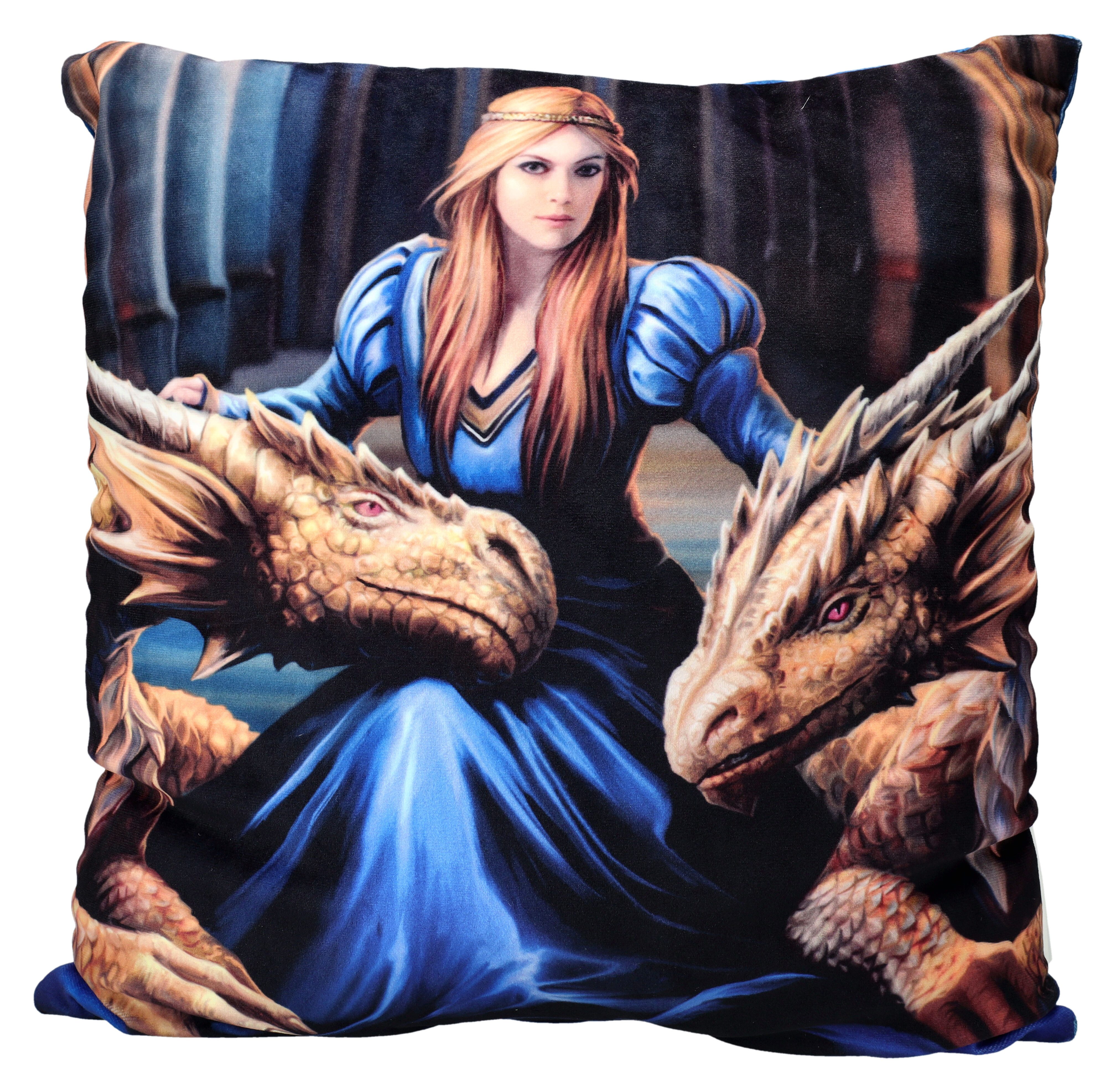 Figuren Shop GmbH Декоративные подушки Подушки Drachen - Fierce Loyalty by Anne Stoke - Fantasy Декоративные подушки Dra
