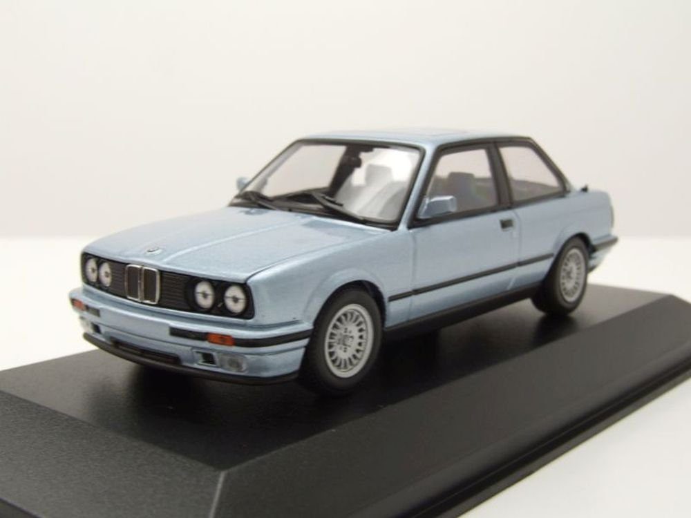 Maxichamps Modellauto BMW 3er E30 1989 silberblau metallic Modellauto 1 ...