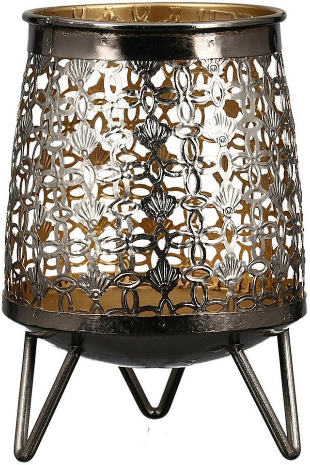 Casablanca by Gilde Kerzenleuchter Oriental (1 St), aus Metall, auf Füßen,  im orientalischen Design
