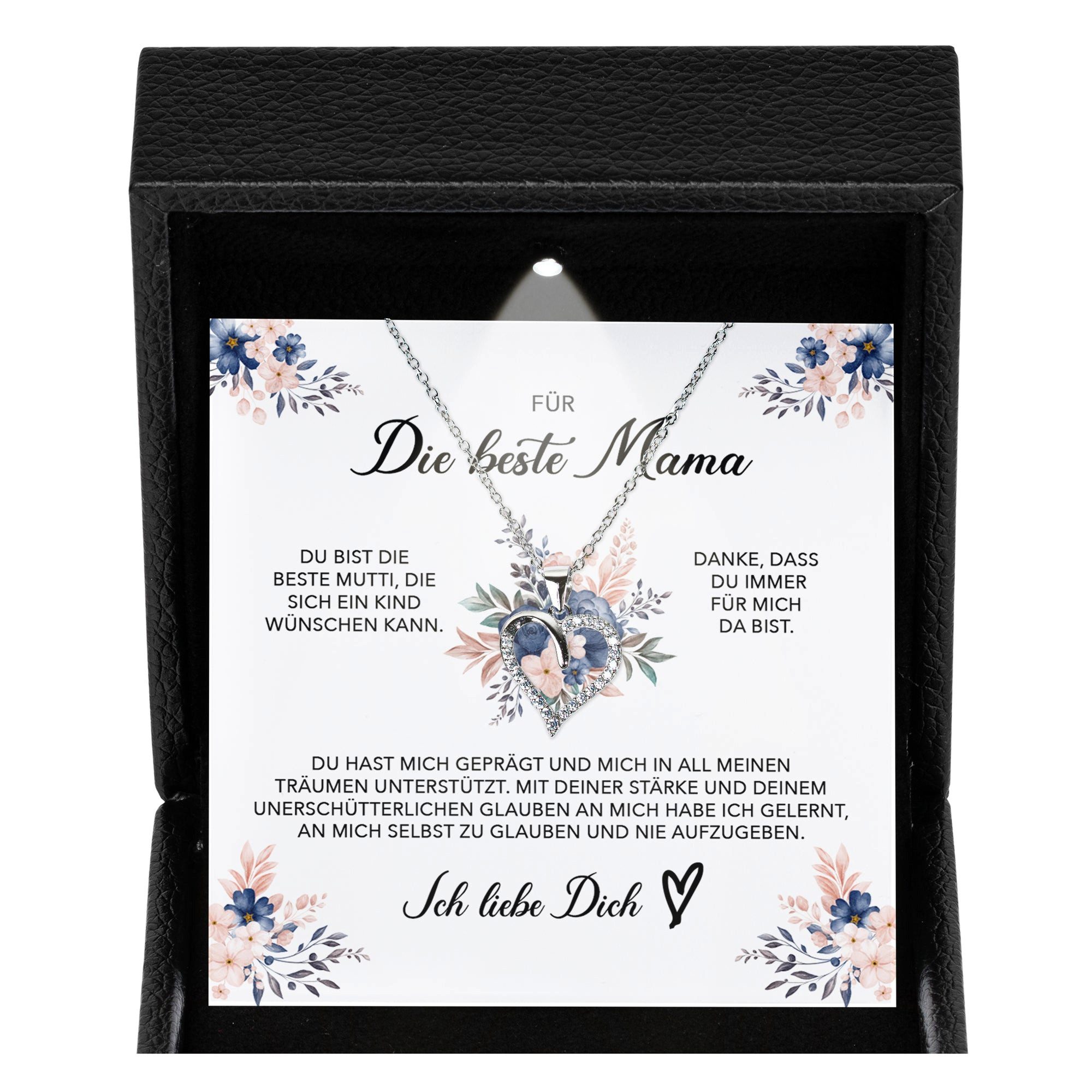 22Feels Schmuckset Beste Mama Geschenk Kette Muttertag Frauen Schmuck Geburtstag Damen (Geschenkset), Silber 925/000, Geschenkset Made In Germany, Premium Licht Etui