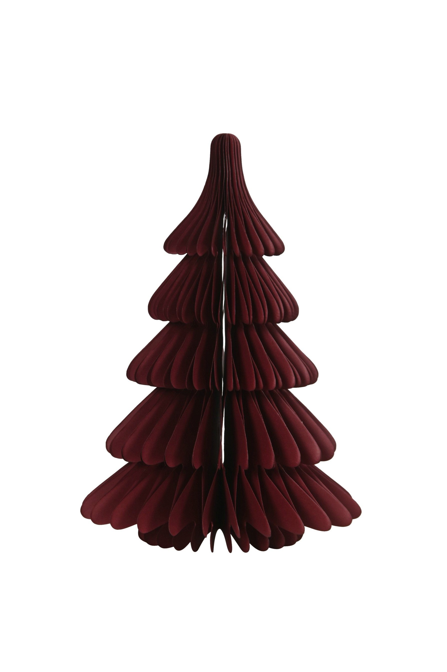finehomegarden Dekofigur Weihnachtsschmuck Tanne Papier bordeaux günstig online kaufen