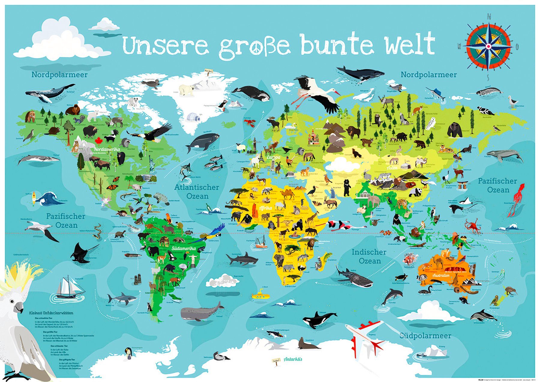 Close Up Poster KinderWeltkarte XXL Poster günstig online kaufen