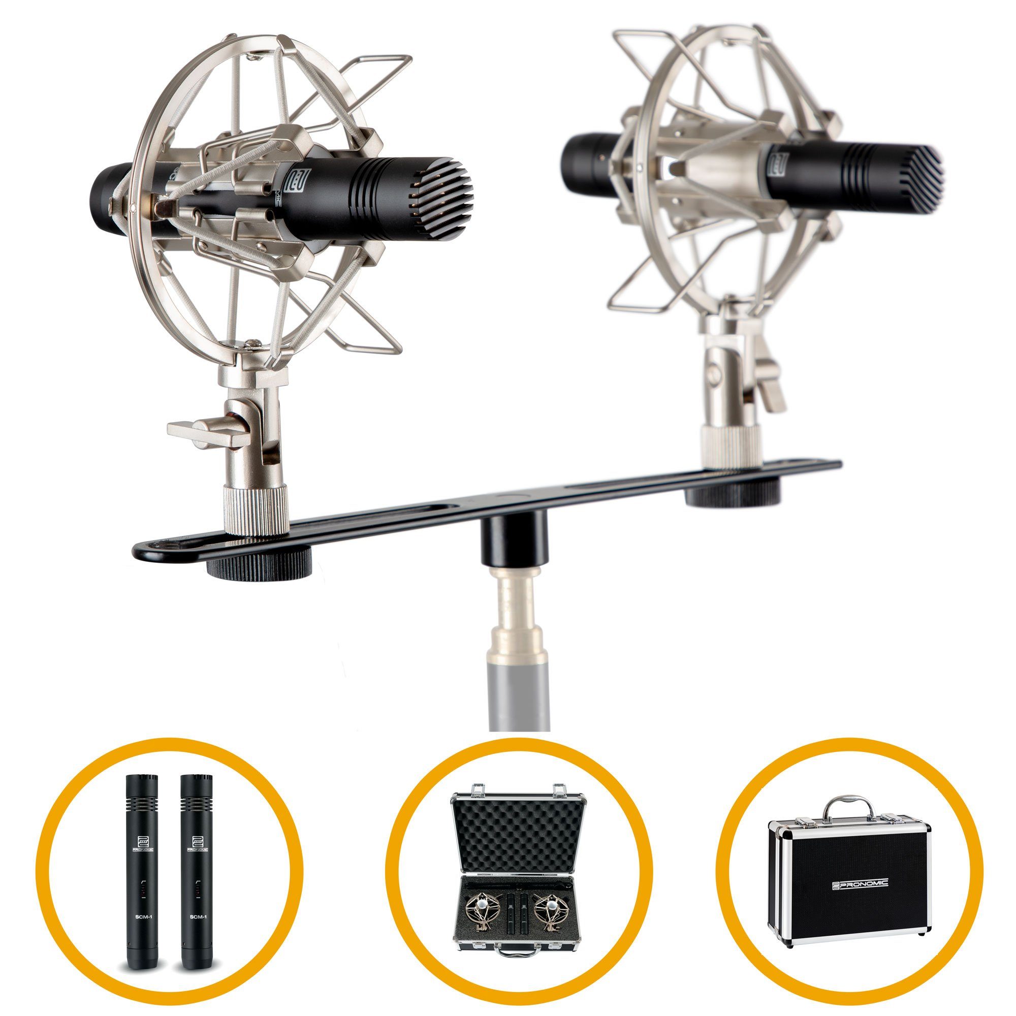 Mikrofon Pronomic SCM-1 Stereo Komplettset im Koffer