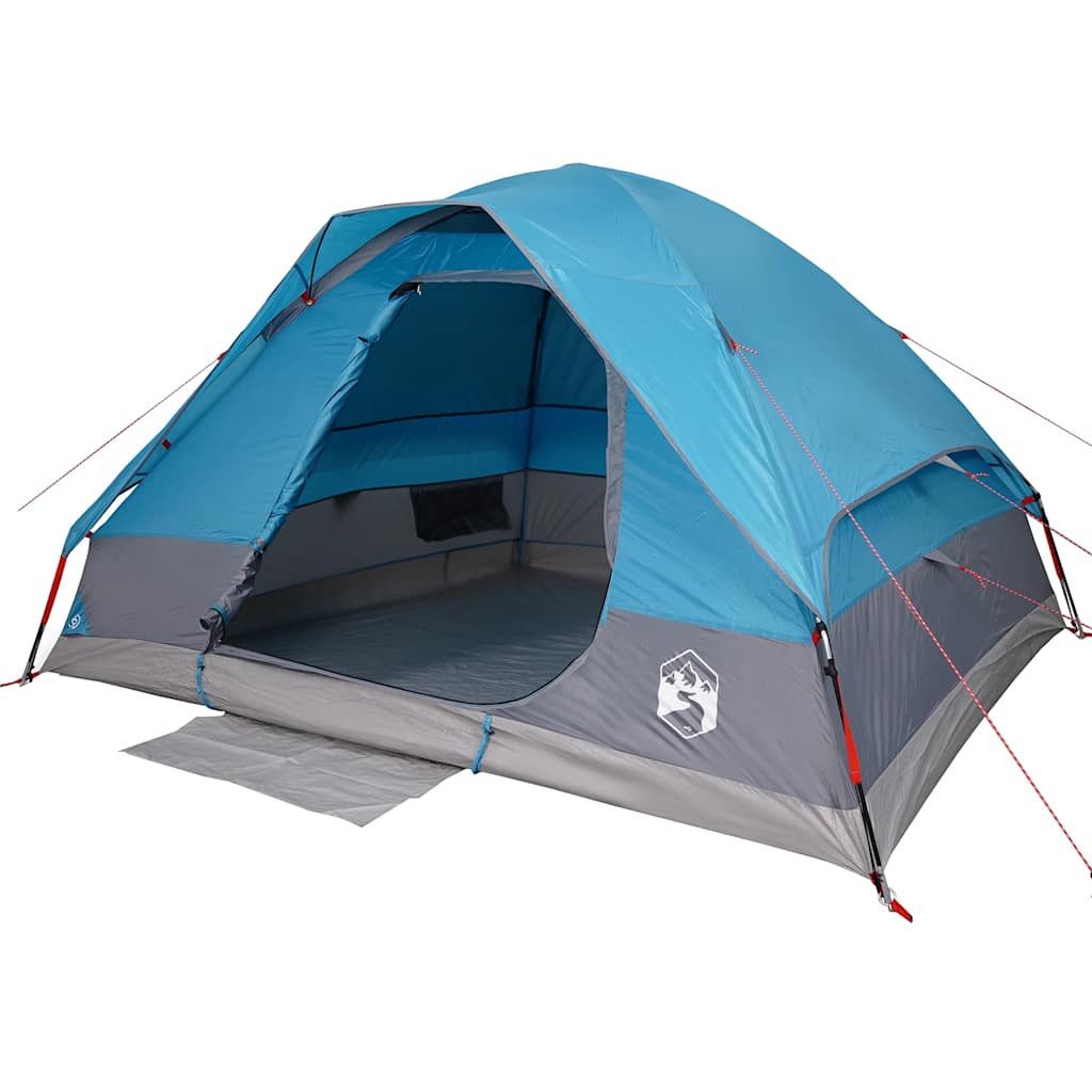 furnicato Faltzelt Camping Kuppelzelt 274x213x150 cm Blau, (1 tlg), Wetterfestes Familienzelt für 4 Personen mit integriertem E-Anschluss