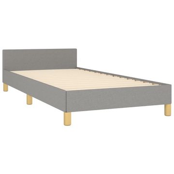 vidaXL Bett Bettgestell mit Kopfteil Hellgrau 80x200 cm Stoff