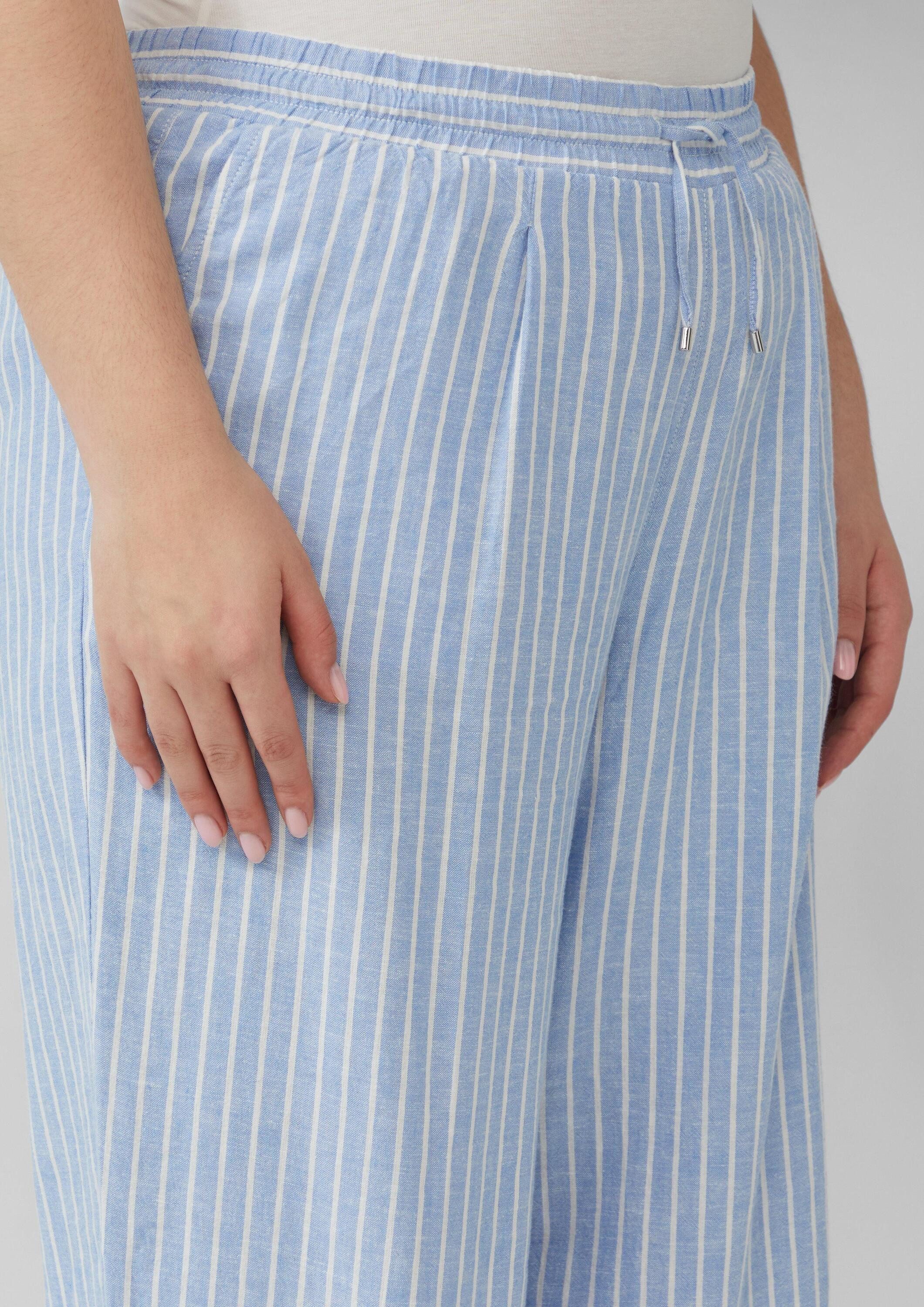 s.Oliver Chinos Hose Wide-Leg-Hose aus Leinemix