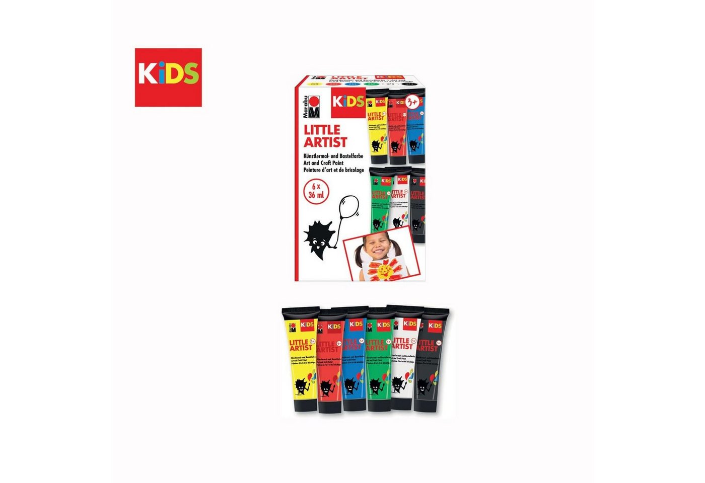 Thumbnail - Marabu Bastelfarbe Marabu KiDS Little Artist Sortierung 6x36ml