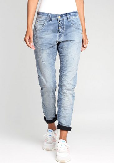 GANG Slim-fit-Jeans »New Georgina« mit halb verdeckter Knopfleiste
