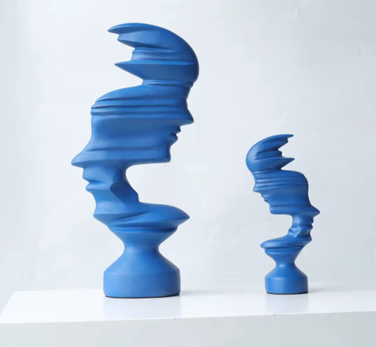 Quality Elegance Skulptur Modernes Set aus 2 Gesichtsskulpturen – 44cms & 25cms (Set, 2tlg)