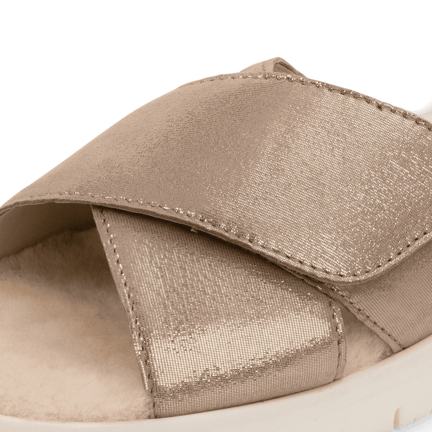 Damenschuhe Pantolette Samtziege Pantolette vitaform taupe