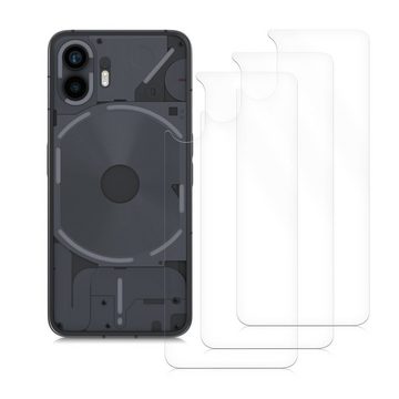 kwmobile Schutzfolie 3x Folie Rückseite für Nothing Phone (2), (1-St), Backcover Smartphone Handyfolie transparent