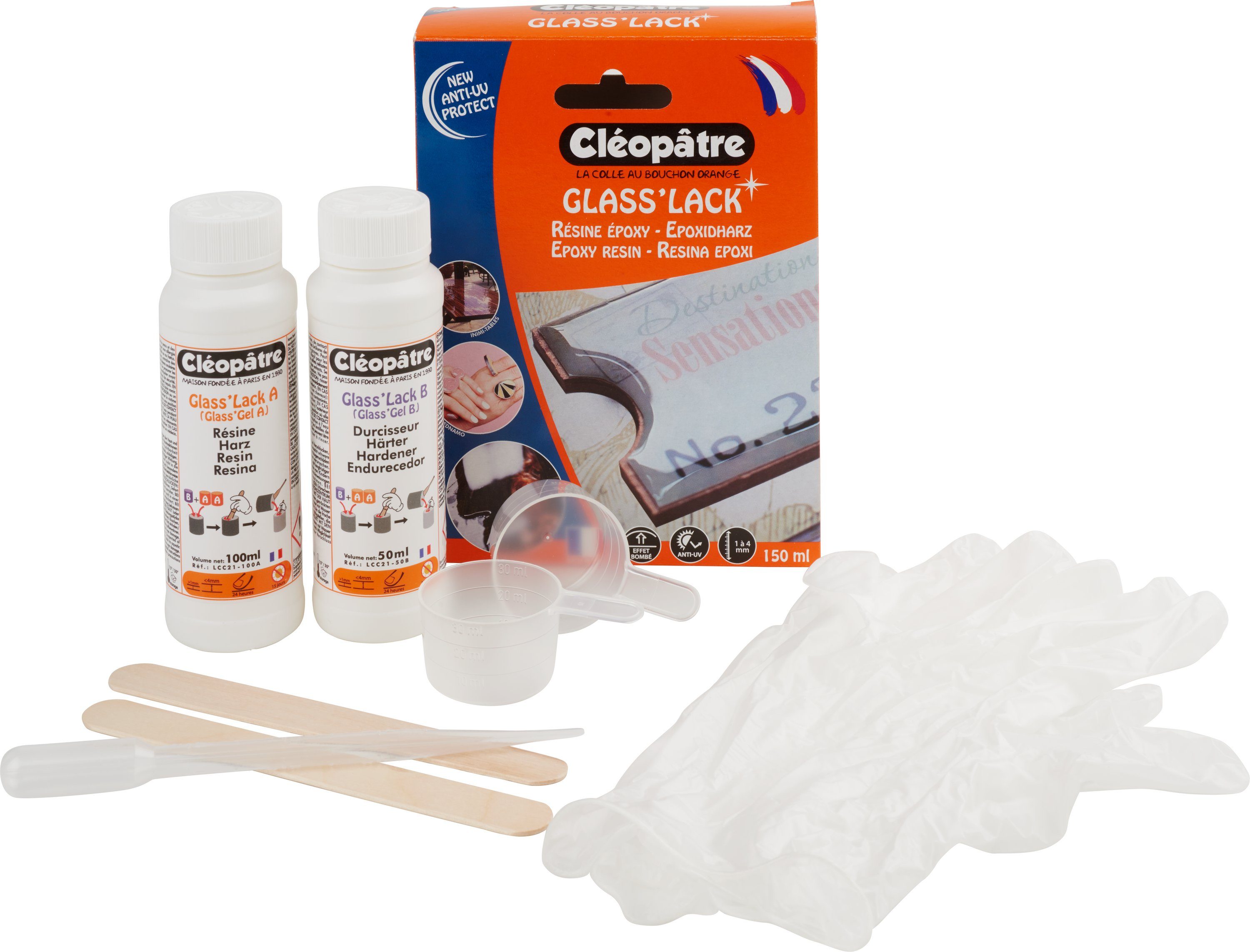 Überzugsharzgel 150 Cléopâtre Modellierwerkzeug ml Gel, Glass