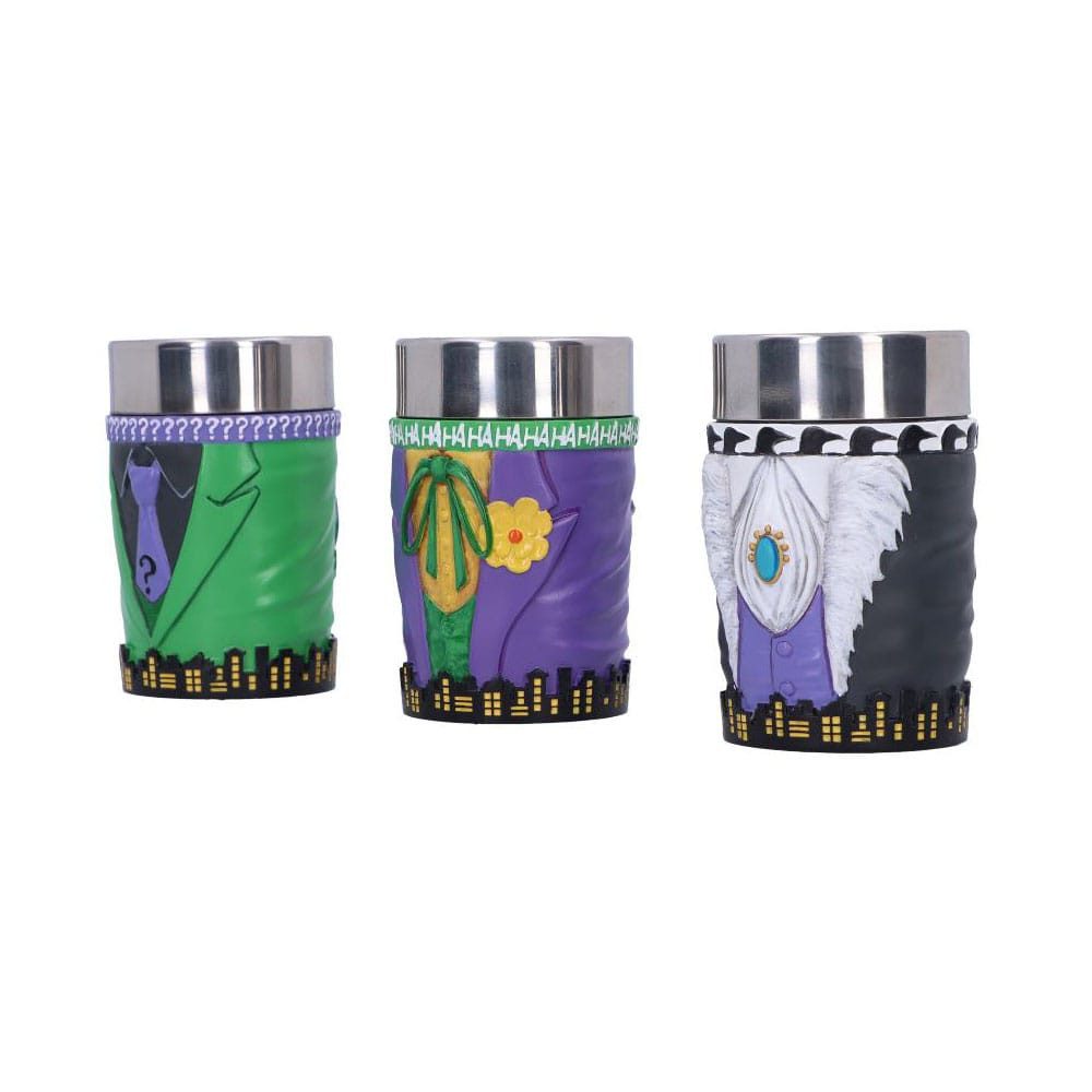 Nemesis Now Schnapsglas DC Comics Schnapsgläser Batman Super-Villains 3er-Pack, 1-tlg., Offiziell lizenziert