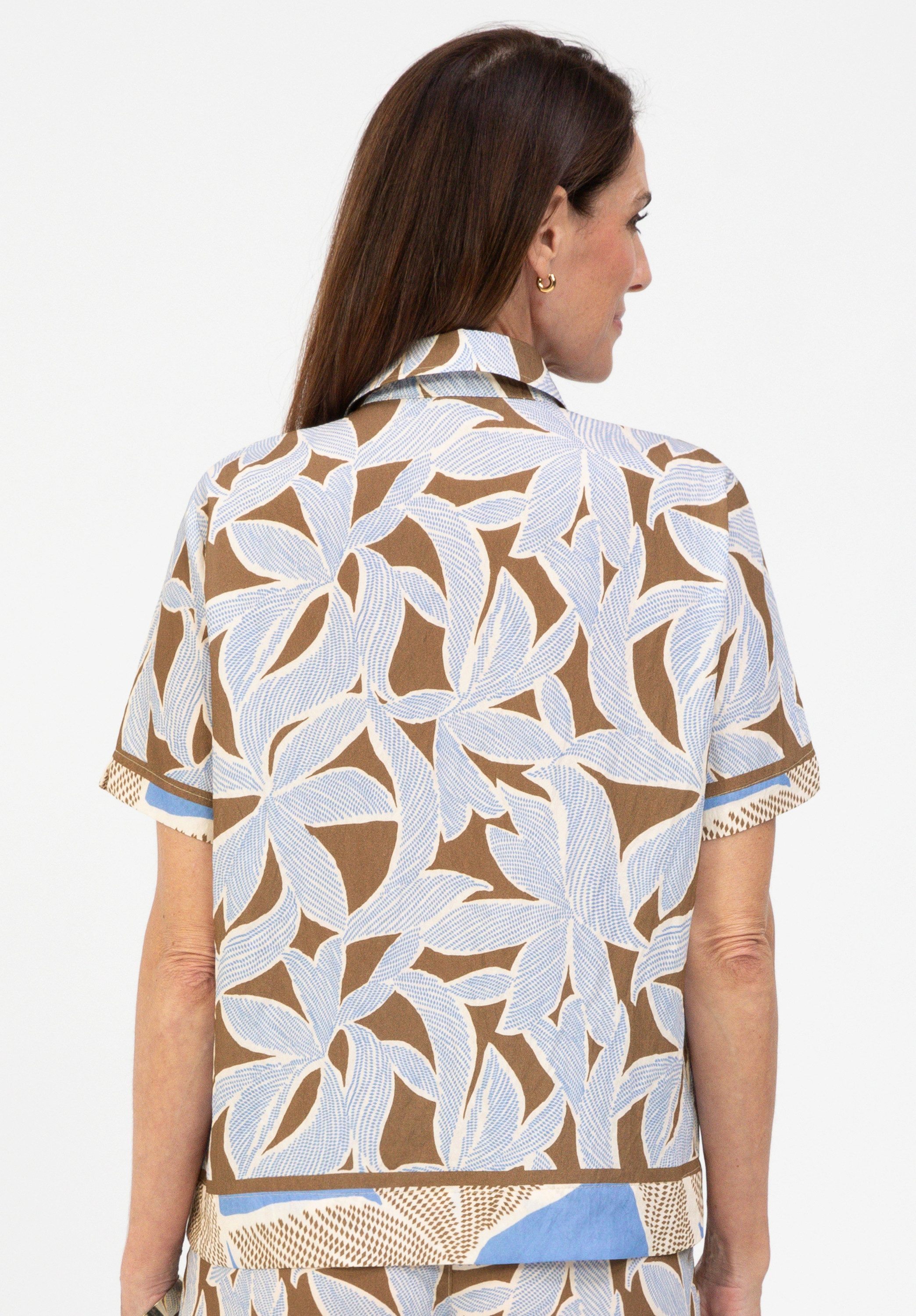 bianca Druckbluse ALICE in floralem Mustermix in Trendfarbe