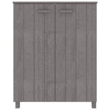 möbelando Schuhschrank 3015257 (LxBxH: 40x85x108 cm) aus Massives Kiefernholz, MDF in Hellgrau