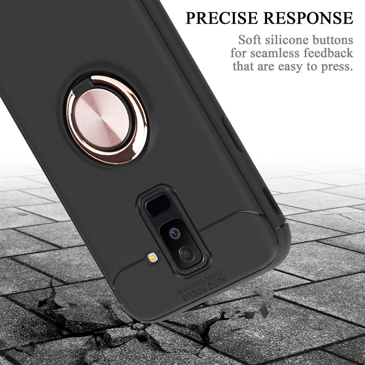 Cadorabo Handyhülle für Samsung Galaxy A6 PLUS 2018 Hülle Samsung Galaxy A6 PLUS 2018, Robustes Hard Case - Handy Schutzhülle - Hülle - Back Cover Bumper