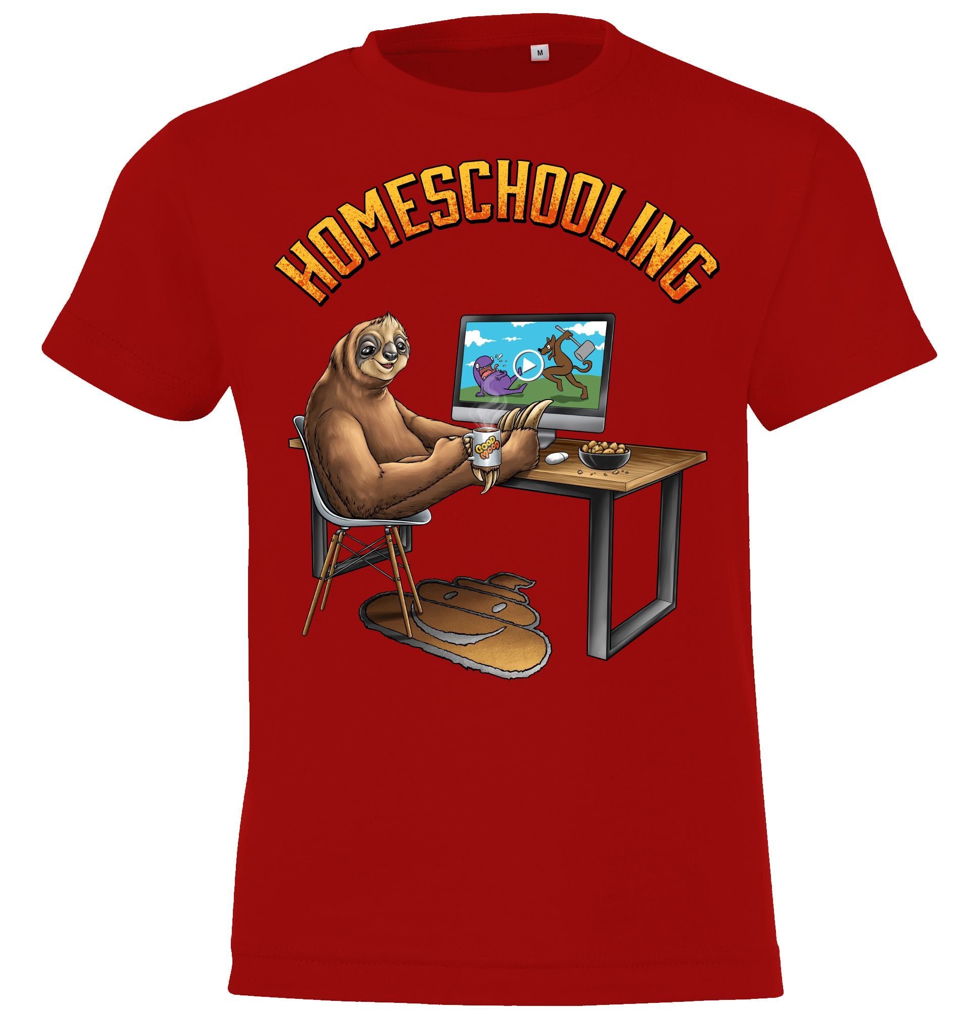 Rot Fun T-Shirt Designz T-Shirt lustigem Kinder Homeschooling Print mit Youth