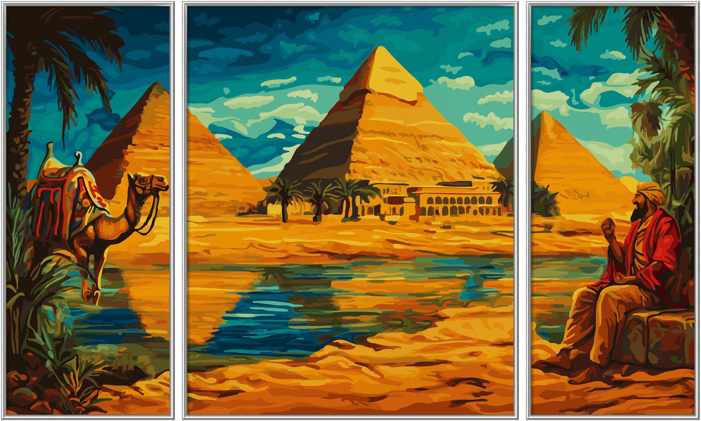 Schipper Malen nach Zahlen Meisterklasse Triptychon - Ägypten, Made in Germany