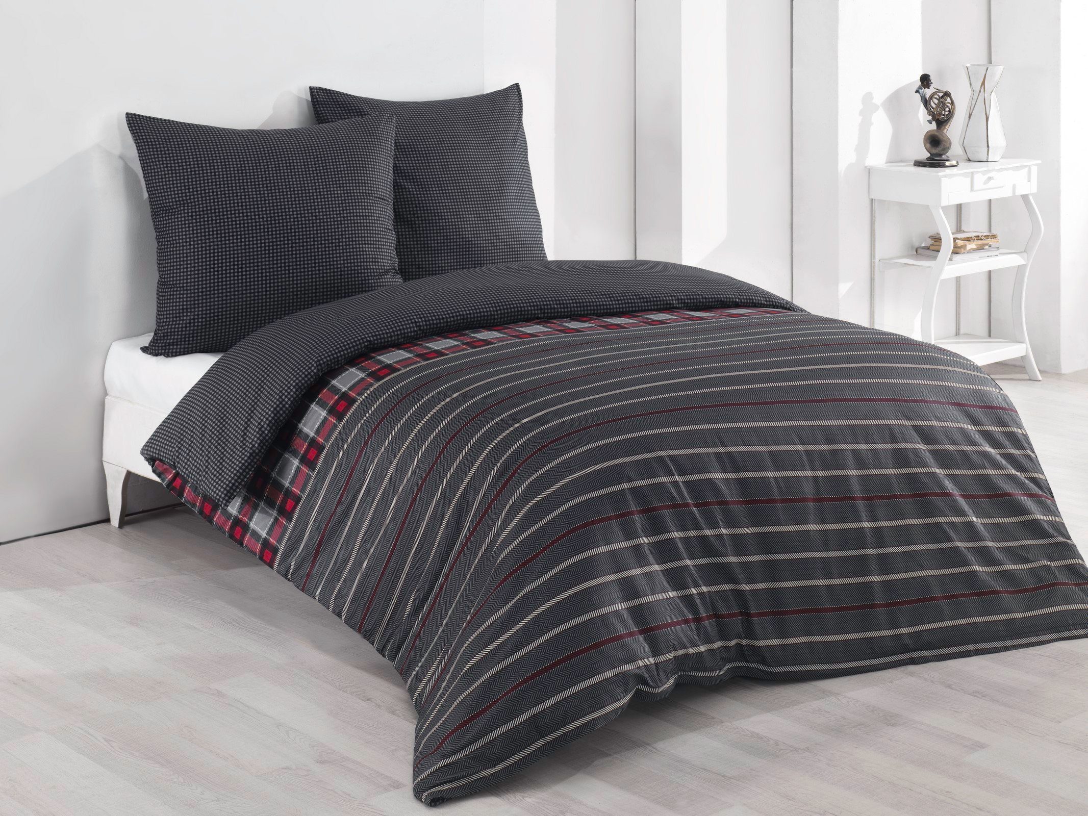 One Home Bettwäsche Berry, Renforcé, 2 günstig online kaufen