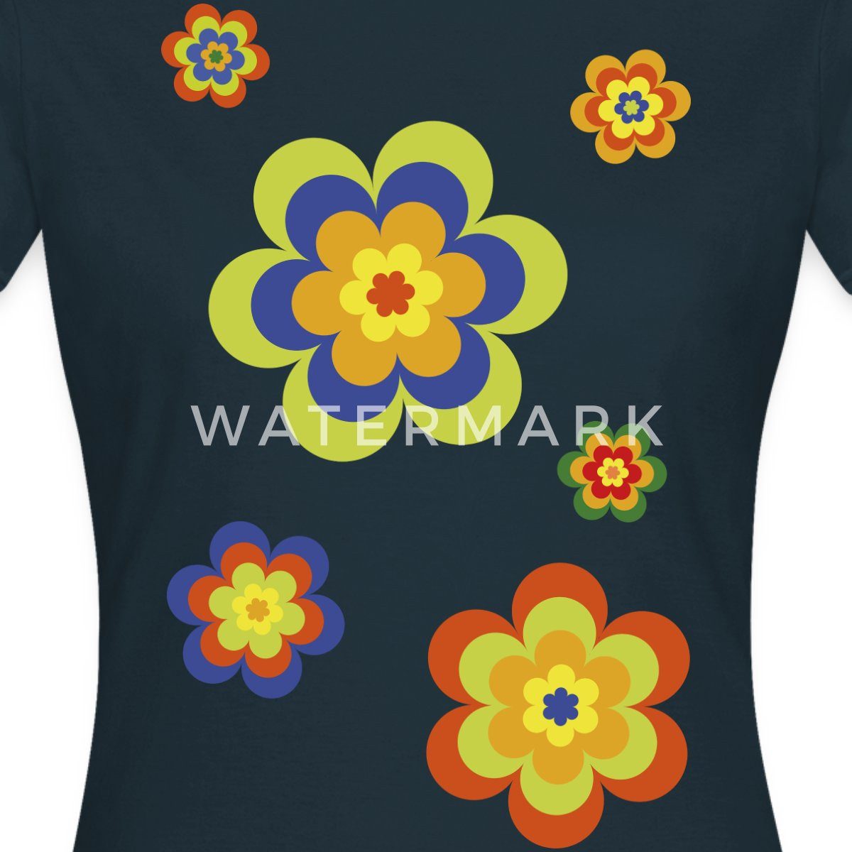 Spreadshirt T-Shirt Hippie Flower Power Blumen Fasching Frauen T-Shirt (1-tlg)