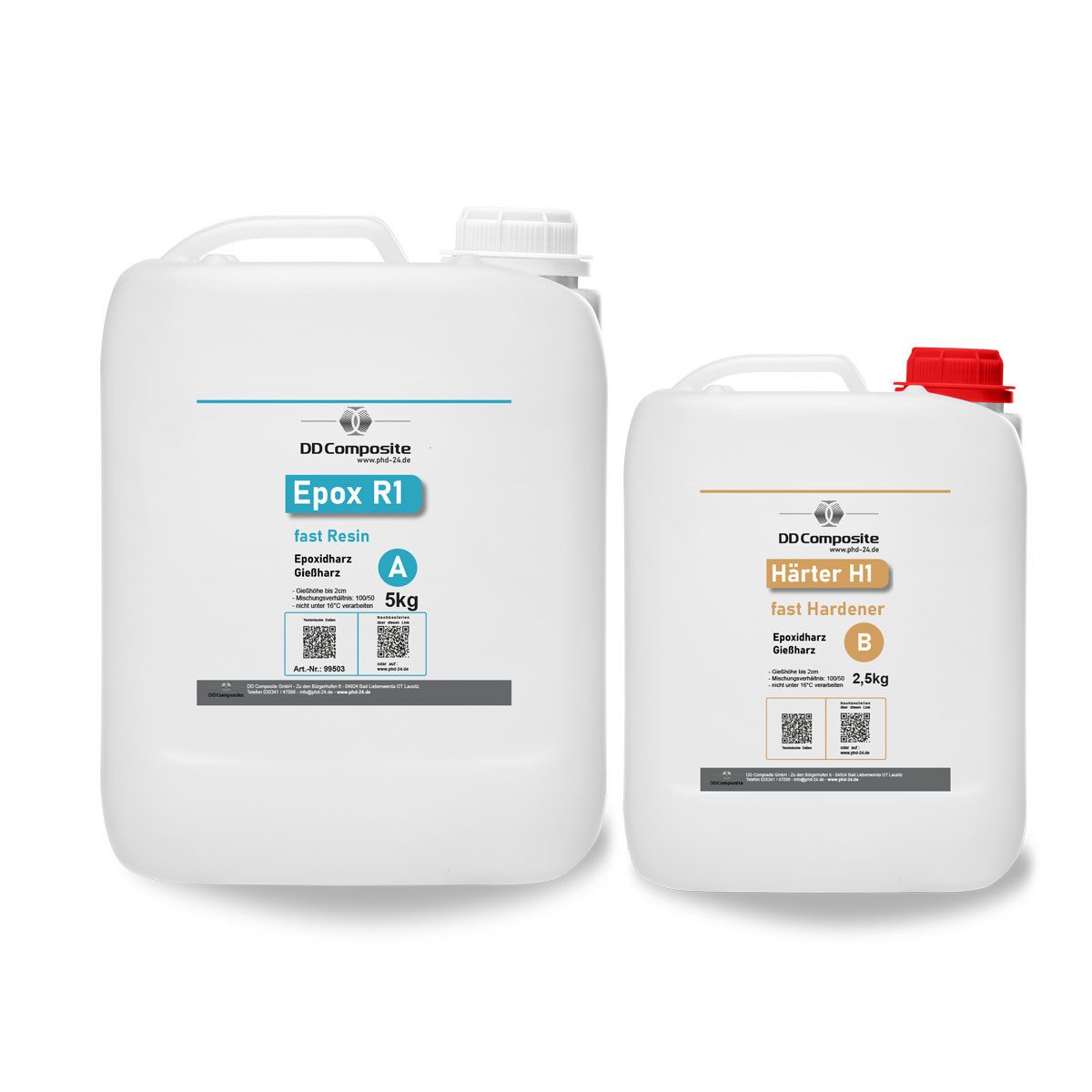 DD Composite Epoxidharz 5kg Epox R1 + 2,5kg Härter H1 fast bis 2cm günstig online kaufen