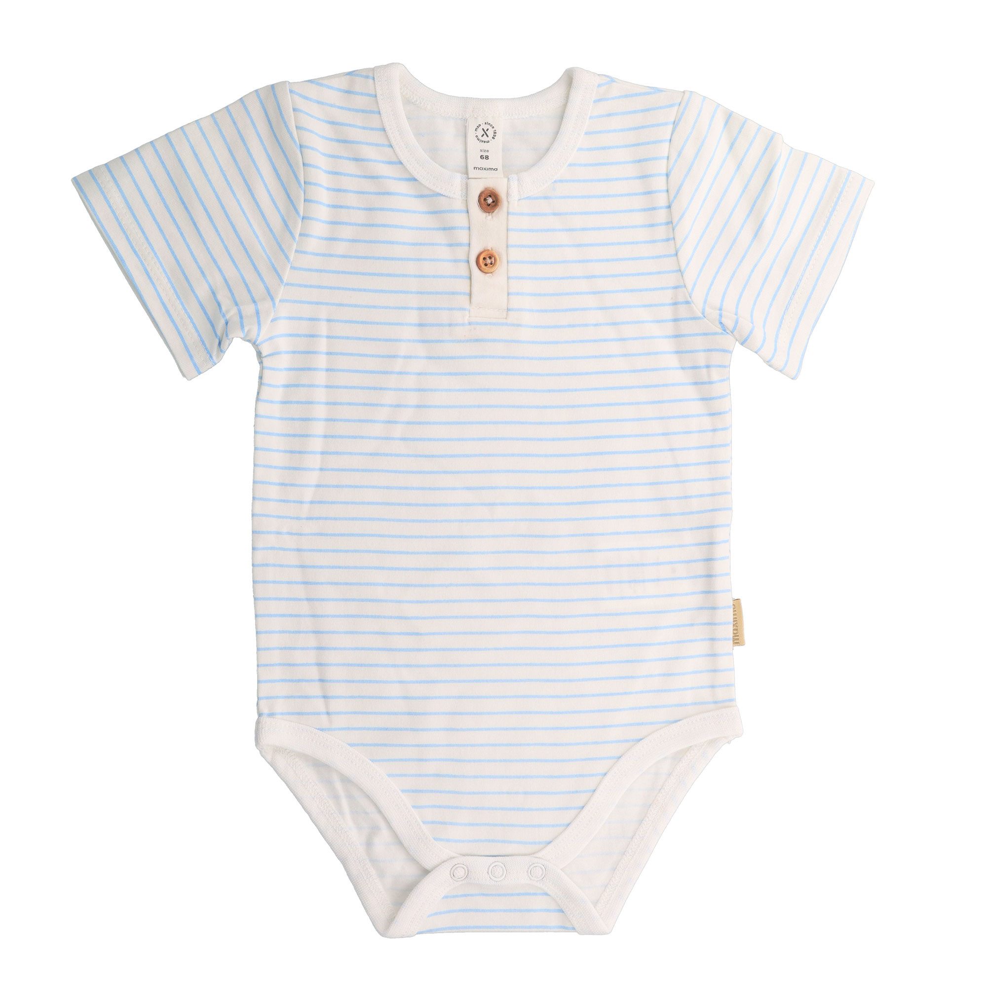 MAXIMO Kurzarmbody (1-tlg) Cerulean-weiß, Ringel, Jersey, maritimer Style