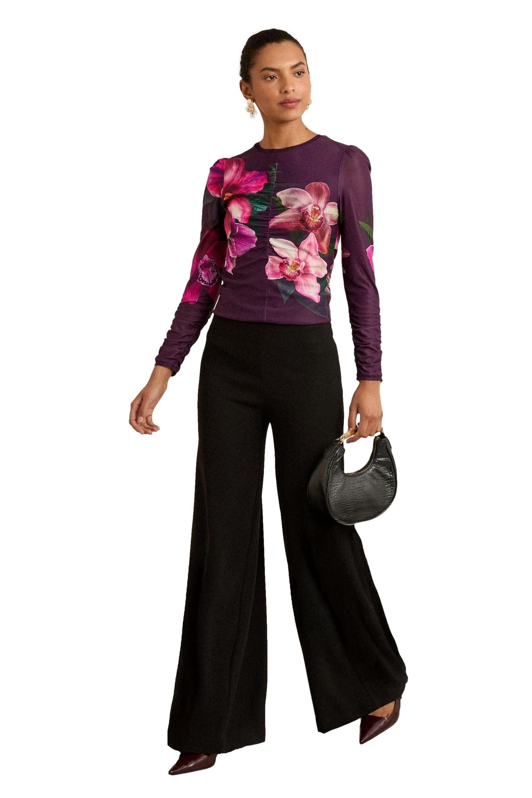 Love & Roses Langarmbluse Love & Roses Bedrucktes Langarmtop mit Mesh (1-tl günstig online kaufen