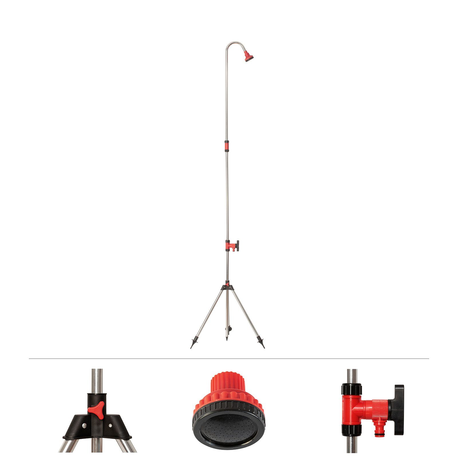 Grafner Gartendusche Gartendusche Gartenbrause Pooldusche Campingdusche (Stk, 1 St., 1), höhenverstellbar, 172-275 cm