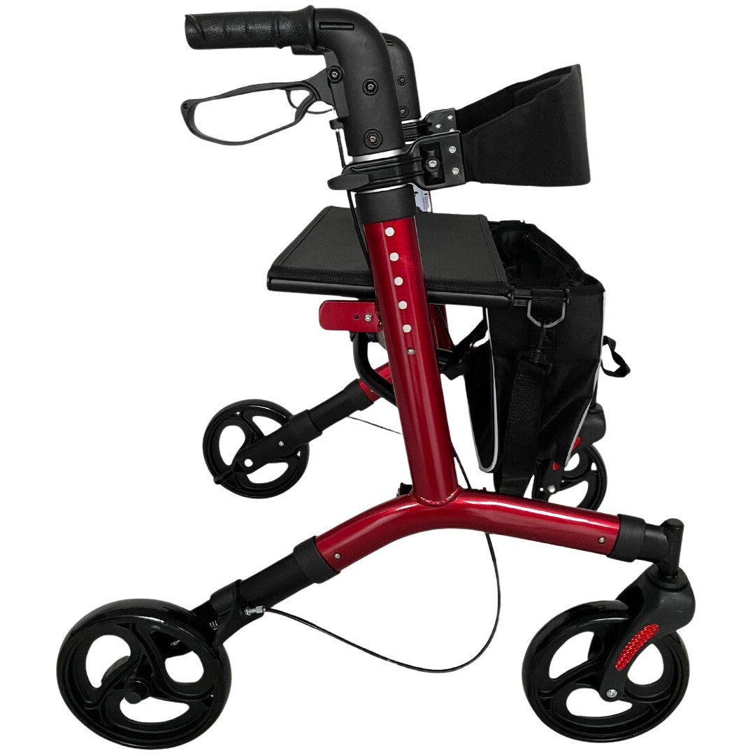 abc HOME Rollator Leichtgewicht 7,3kg Alu, Ankipphilfe, klappbar, bis 130 kg
