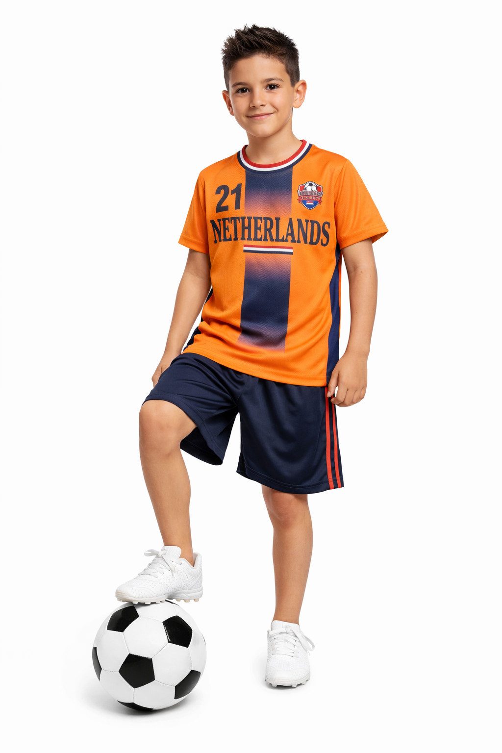 Fashion Boy Fußballtrikot Fussball Fan Set Niederlande NETHERLANDSTrikot + Shorts, JS296e (Set)