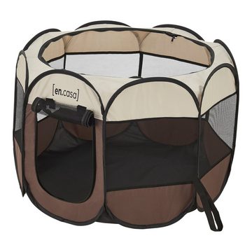 en.casa Tierhaus, »Telford« Pop Up Hundehütte Braun/Cremefarben 43 x 74 x 74 cm