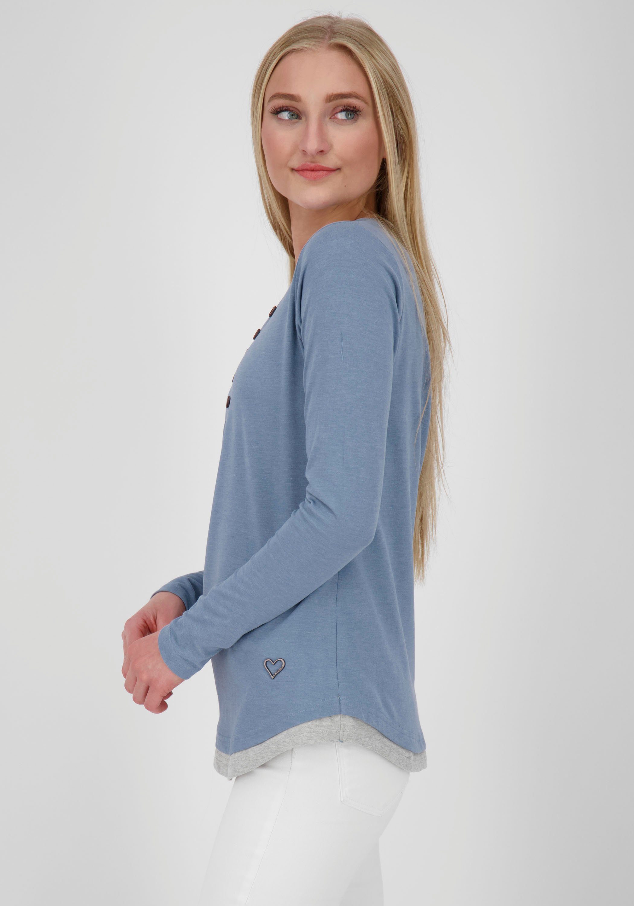 Alife & Kickin T-Shirt LelitaAK blue Longsleeve 2-in-1-Look im A feminines