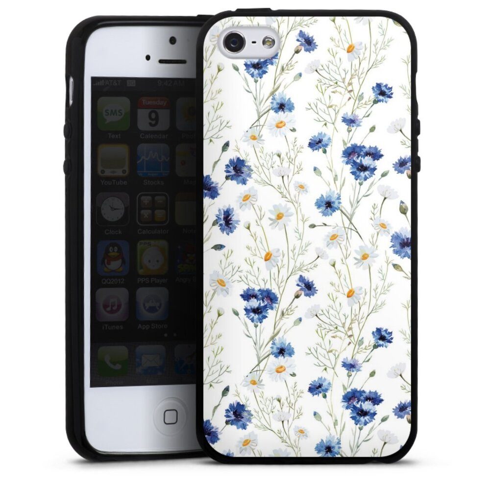 DeinDesign Handyhülle Muster Blume Blumen Flower Pattern 6, Apple iPhone 5 Silikon Hülle Bumper Case Handy Schutzhülle