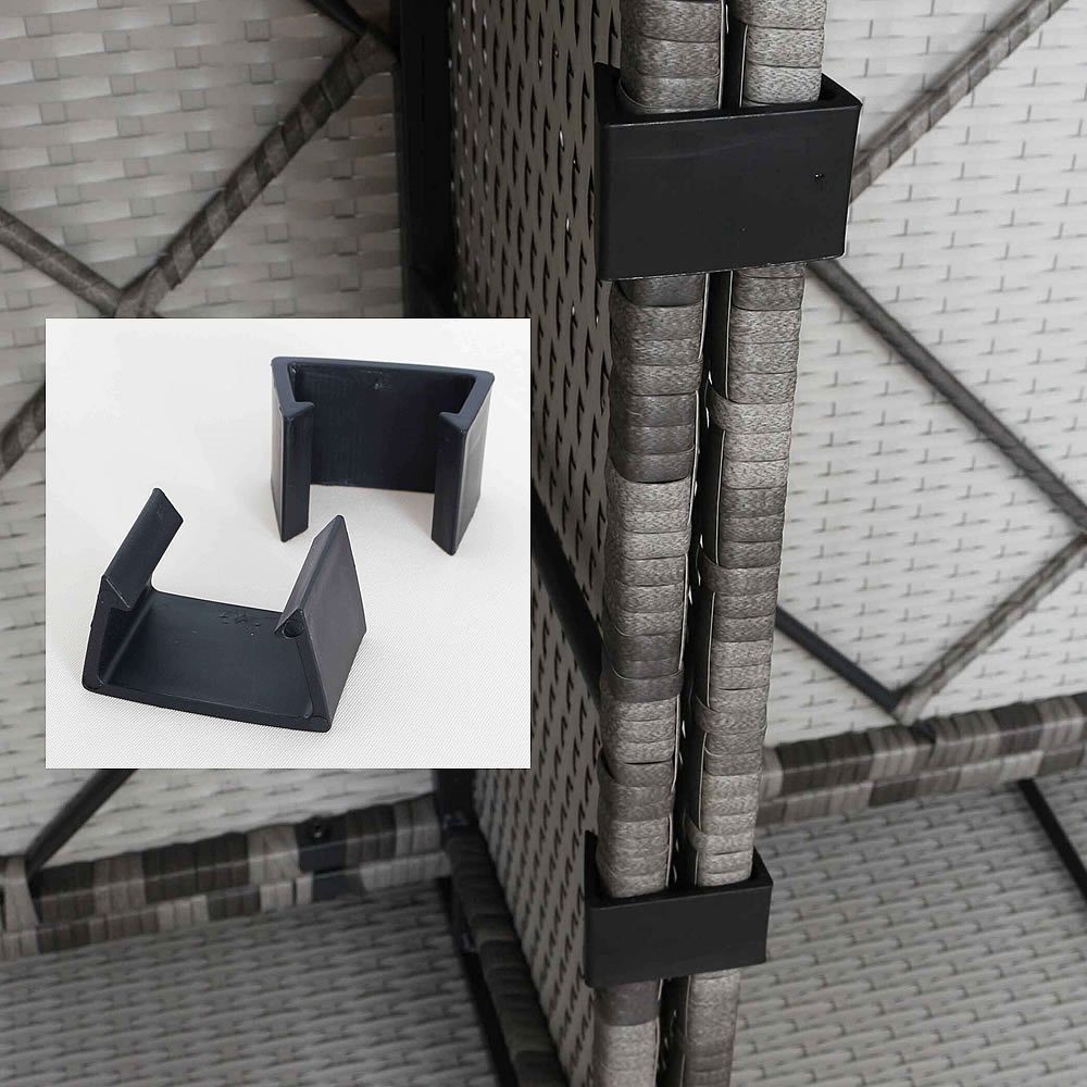 Melko Gartenlounge-Set Sitzgruppe Gartenlounge Sitzgarnitur Set aus Polyrattan XXL Lounge, (Set, 8-tlg., Lounge), Kissen inkl. Reißverschluss, daher abnehm- und waschbar