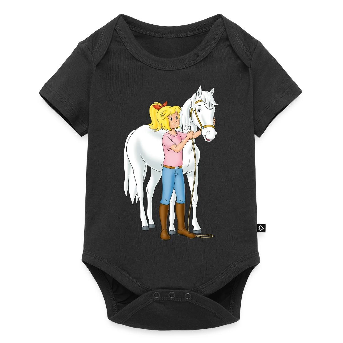 Spreadshirt Kurzarmbody Bibi Und Tina Bibi Mit Stute Sabrina Kurzarm Tages Baby Body (1-tlg)