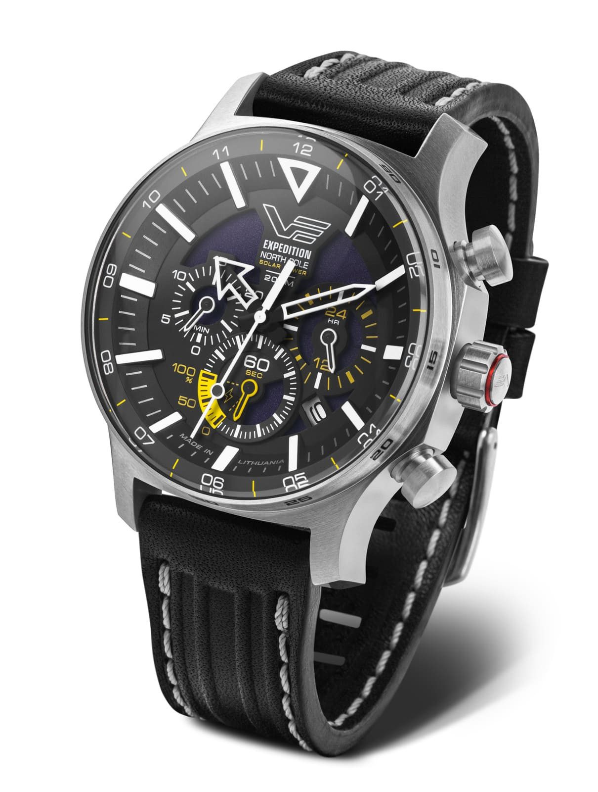 Vostok Europe Solaruhr Expedition North Pole 595A732-LSG Herrenuhr 47 mm Schwarz 20 ATM