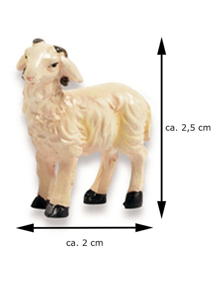 RIFFELMACHER & WEINBERGER Krippen-Zubehör Schafe für Weihnachtskrippe -  6-tlg. Tierset Größe