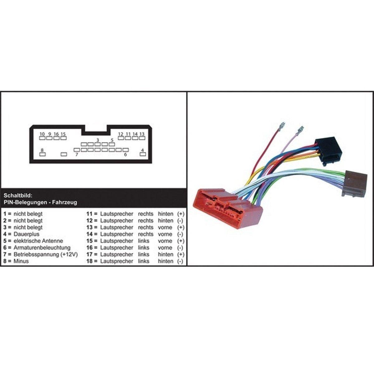 AIV ISO Autoradio-Adapter Auto-Radio mit Auto-Adapter Ermöglicht OEM ISO Verkablung Auto-Radio Einbau zu ISO Hersteller, OEM