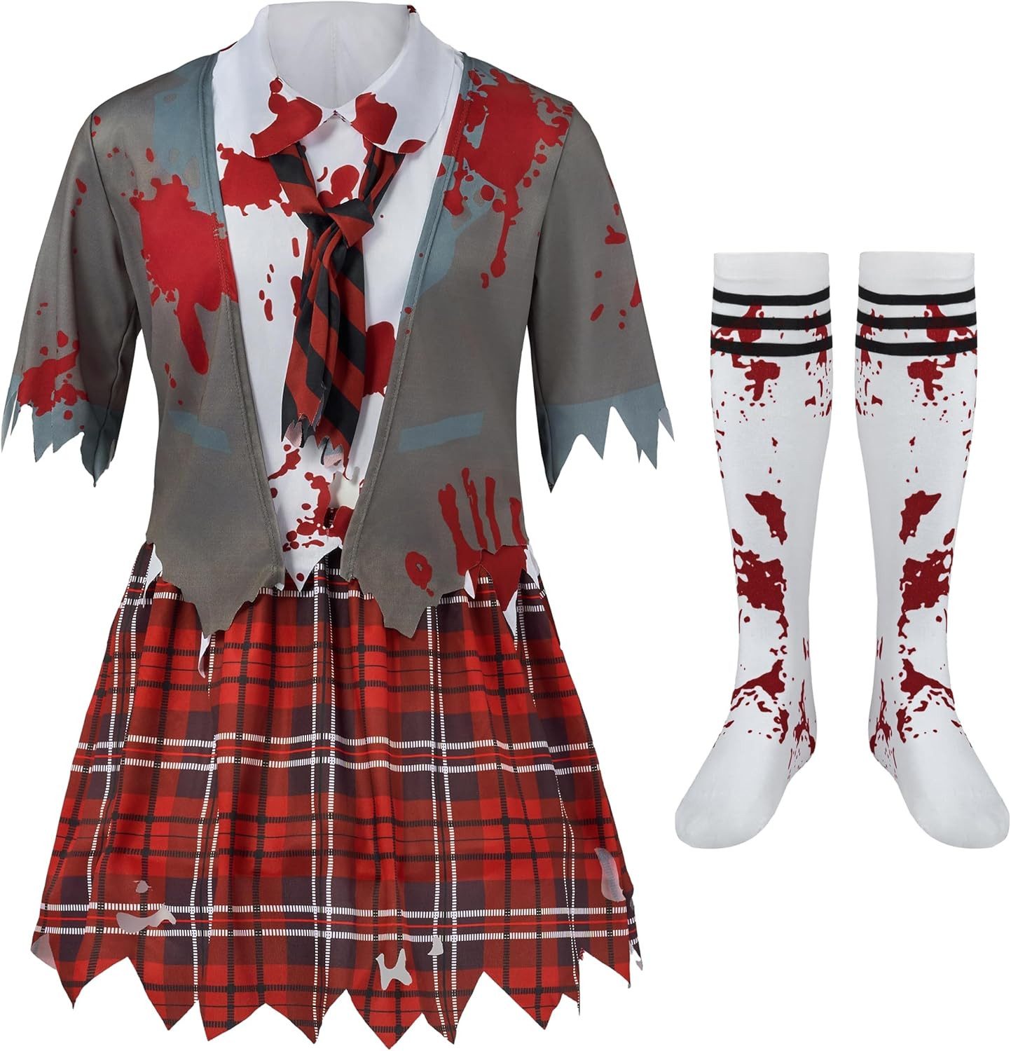Spooktacular Creations Zombie-Kostüm Spooktacular Creations Zombie Schulmädchen, Mädchen Halloween