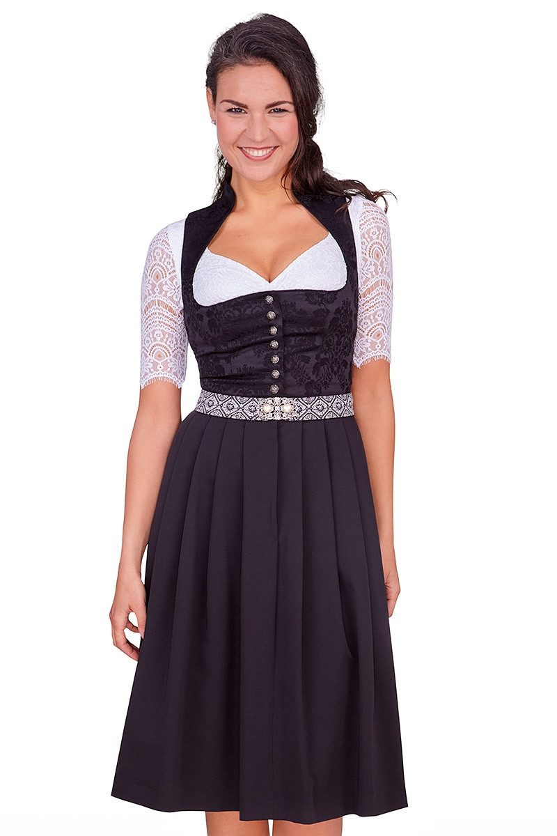 Berwin & Wolff Dirndl Midi Dirndl 1tlg. - GESINA - schwarz