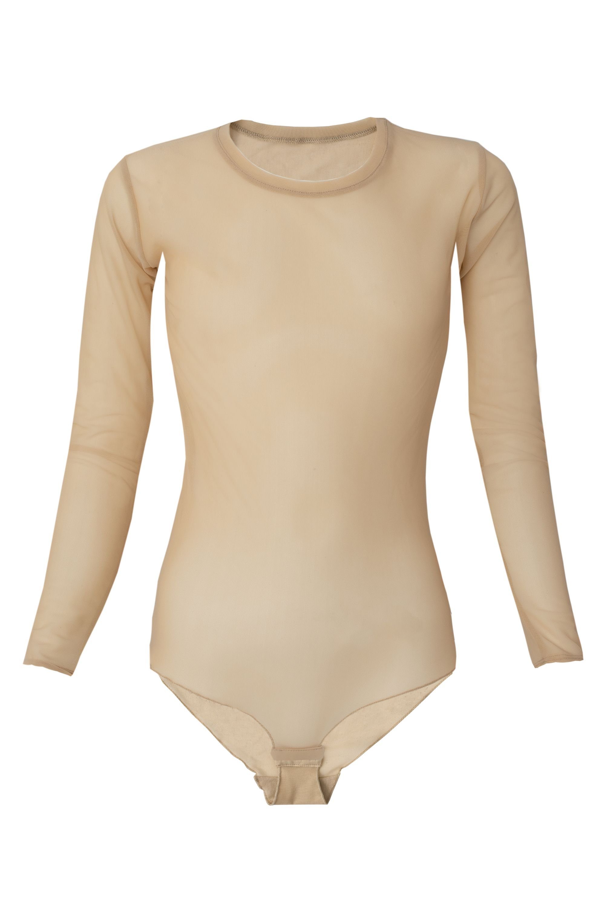 Evoni Body Damen Langarmbody transparent günstig online kaufen