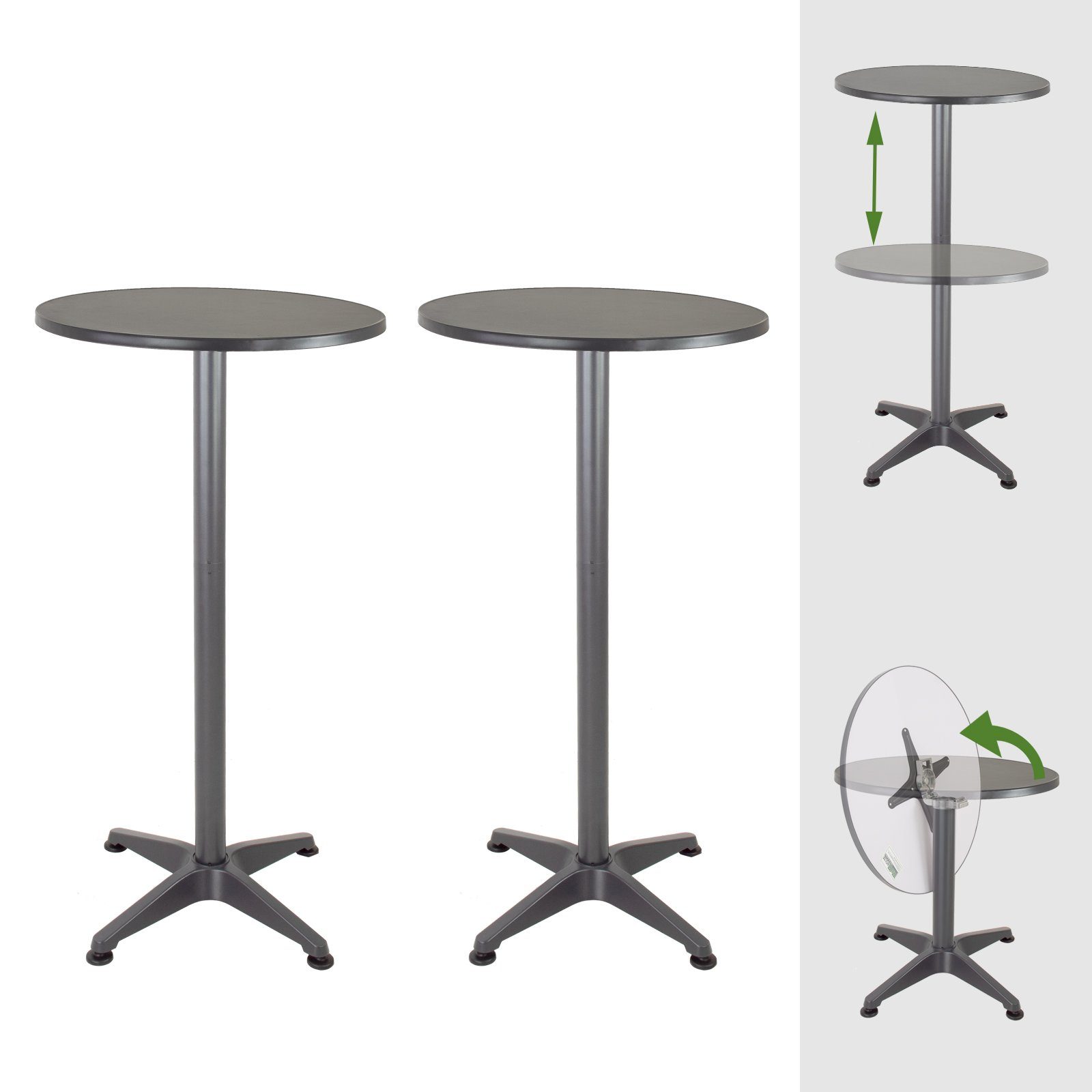 TRUTZHOLM Bistrotisch 2x Stehtisch 2in1 Bistrotisch günstig online kaufen